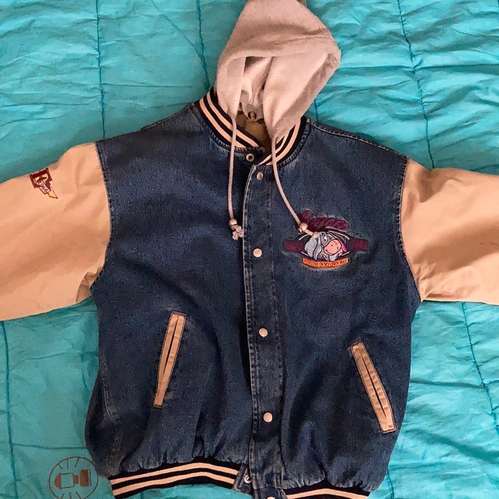Disney Winnie The Pooh Eeyore denim quilted jacket